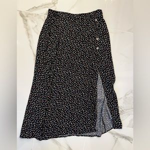 Reformation Zoe Side Slit Midi Skirt